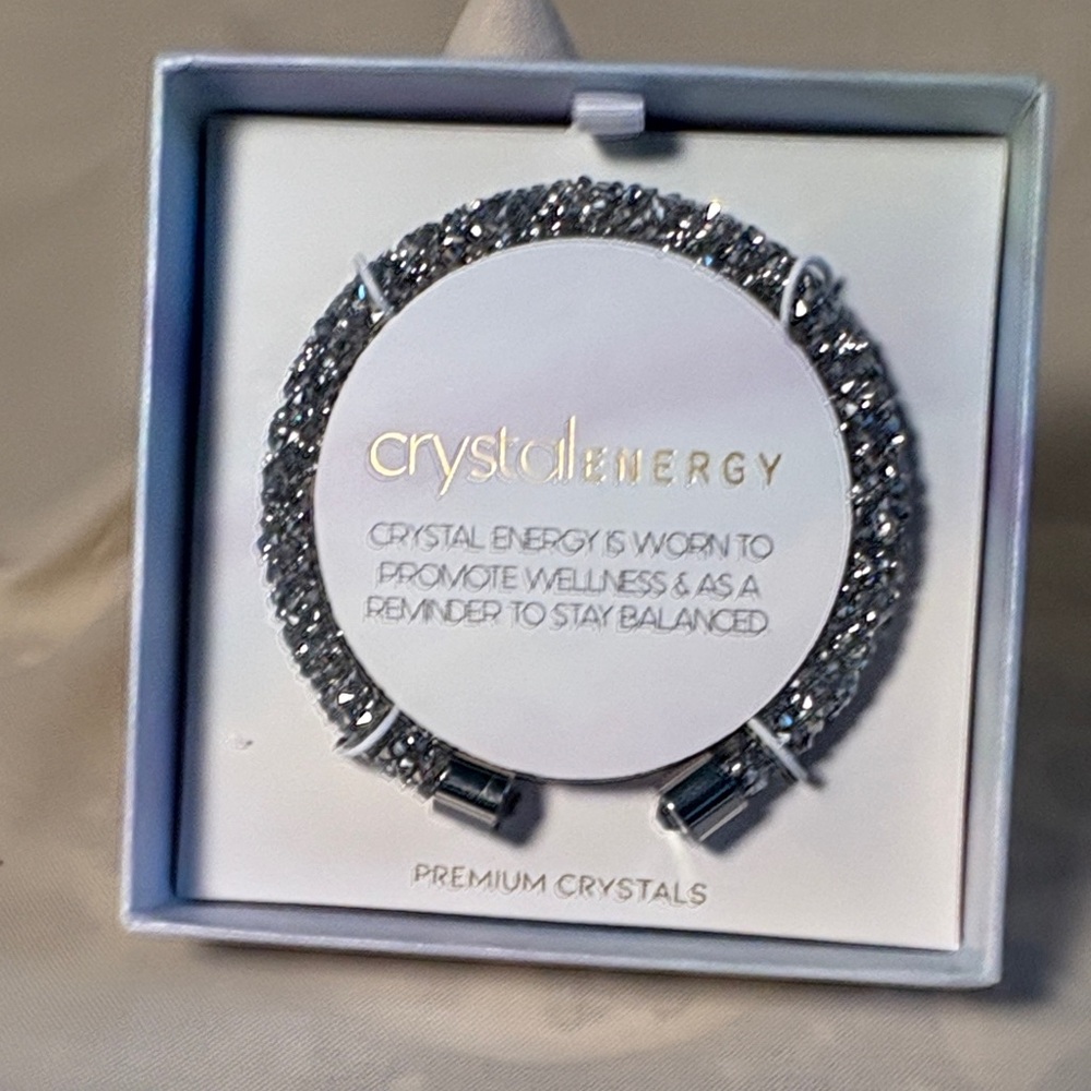 Silver Bracelet with premium crystals to promote wellness and balance. - Picture 5 of 5
